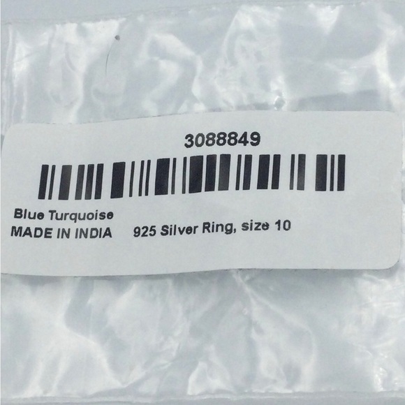 Sz 10 Genuine Mohave Blue Turquoise Ring - Picture 4 of 4